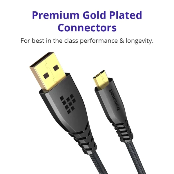 כבל סינכון וטעינה 1 מטר - Tronsmart Micro USB Cable