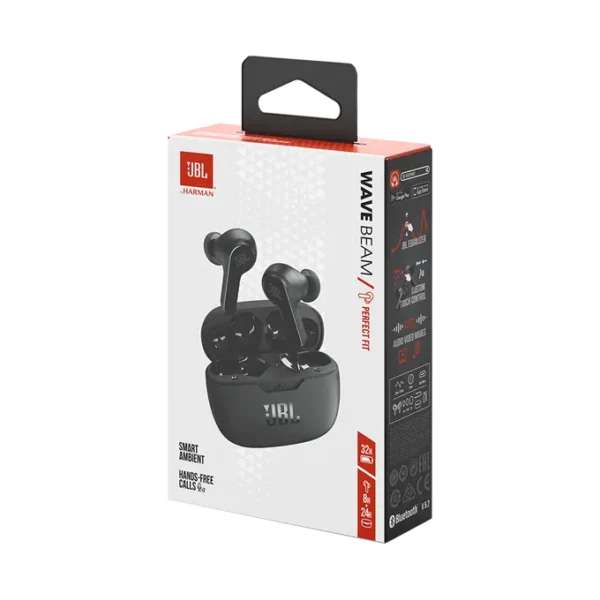 אוזניות אלחוטיות  JBL WAVE BEAM TWS  - שחור